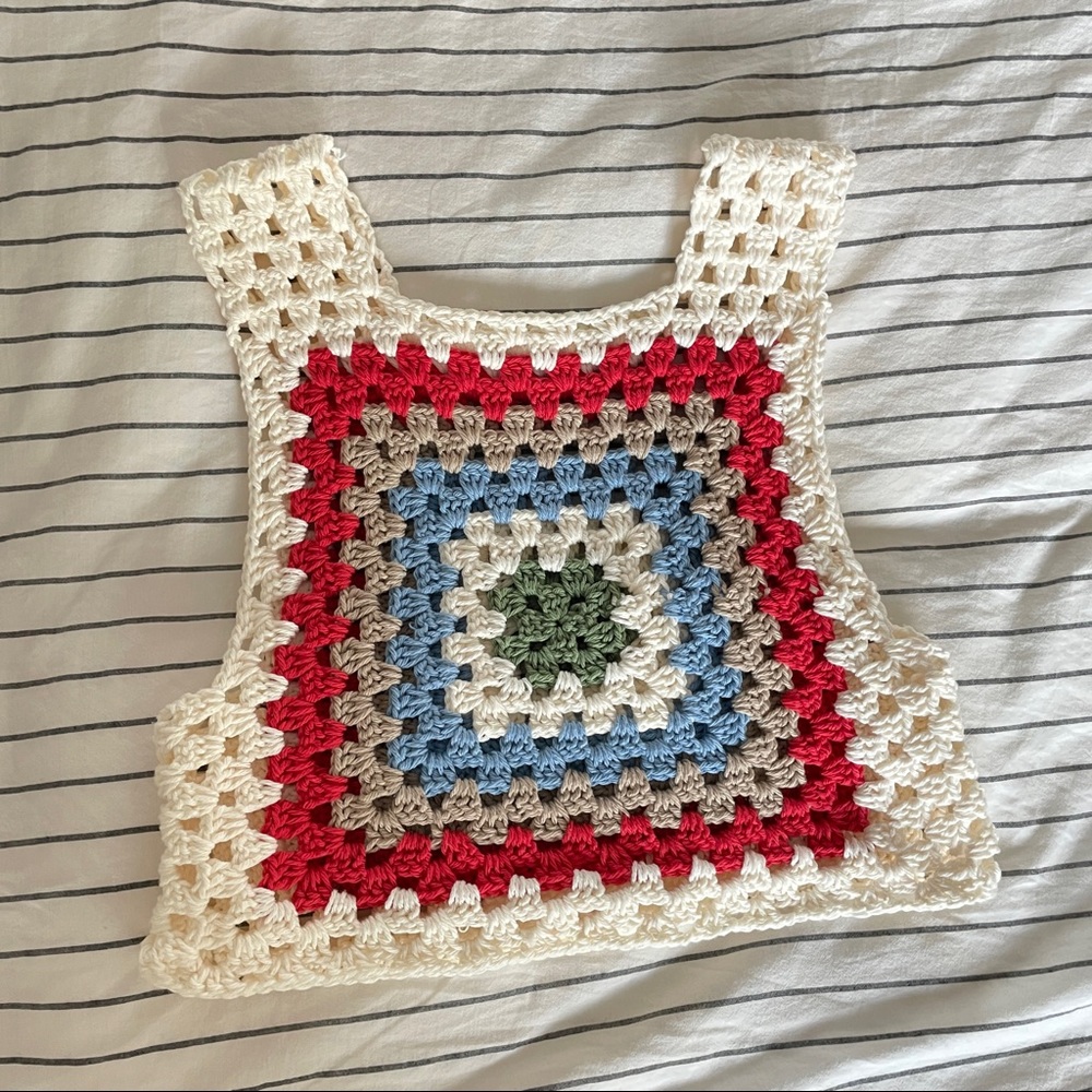 Handmade Crocheted Crop Tank